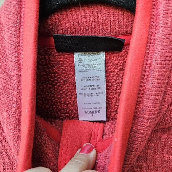 Patagonia red quarter zip Better Sweater women's small - Picture 5 of 7